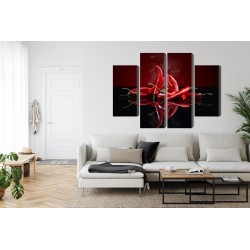Mehrteiliges Bild Rote Chilischoten
