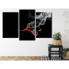 Mehrteiliges Bild Roter Chili Mit Rauch