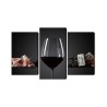 Mehrteiliges Bild Ein Glas Rotwein