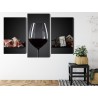 Mehrteiliges Bild Ein Glas Rotwein