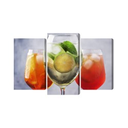 Mehrteiliges Bild Eine Reihe Von Sommercocktails