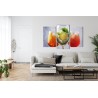 Mehrteiliges Bild Eine Reihe Von Sommercocktails