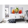 Mehrteiliges Bild Eine Reihe Von Sommercocktails