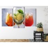 Mehrteiliges Bild Eine Reihe Von Sommercocktails