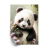 Poster Ein Märchenhafter Panda In Blumen