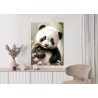 Poster Ein Märchenhafter Panda In Blumen