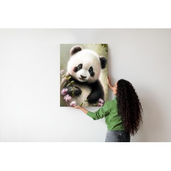 Poster Ein Märchenhafter Panda In Blumen