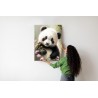 Poster Ein Märchenhafter Panda In Blumen