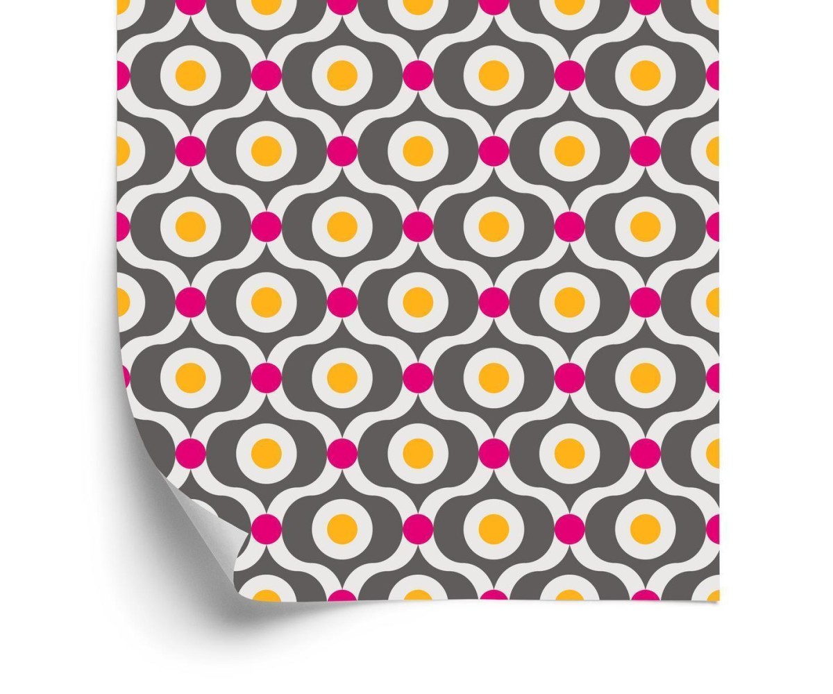 Tapete Bunte Retro-Muster