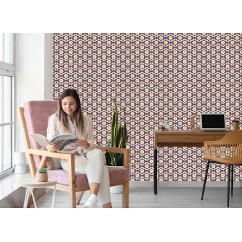 Tapete Bunte Retro-Muster