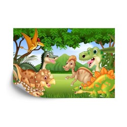 Fototapete Märchenhafte Dinosaurier Im Dschungel