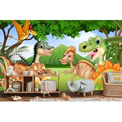 Fototapete Märchenhafte Dinosaurier Im Dschungel