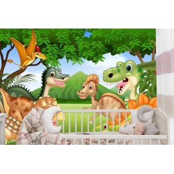 Fototapete Märchenhafte Dinosaurier Im Dschungel