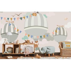 Fototapete Tiere Und Fliegende Ballons