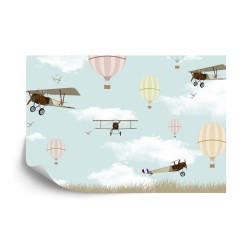 Fototapete Flugzeuge Und Ballons Am Himmel