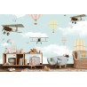 Fototapete Flugzeuge Und Ballons Am Himmel