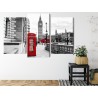 Mehrteiliges Bild Londoner Telefonzelle Und Big Ben