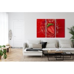 Mehrteiliges Bild Saftige Erdbeere