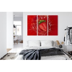 Mehrteiliges Bild Saftige Erdbeere