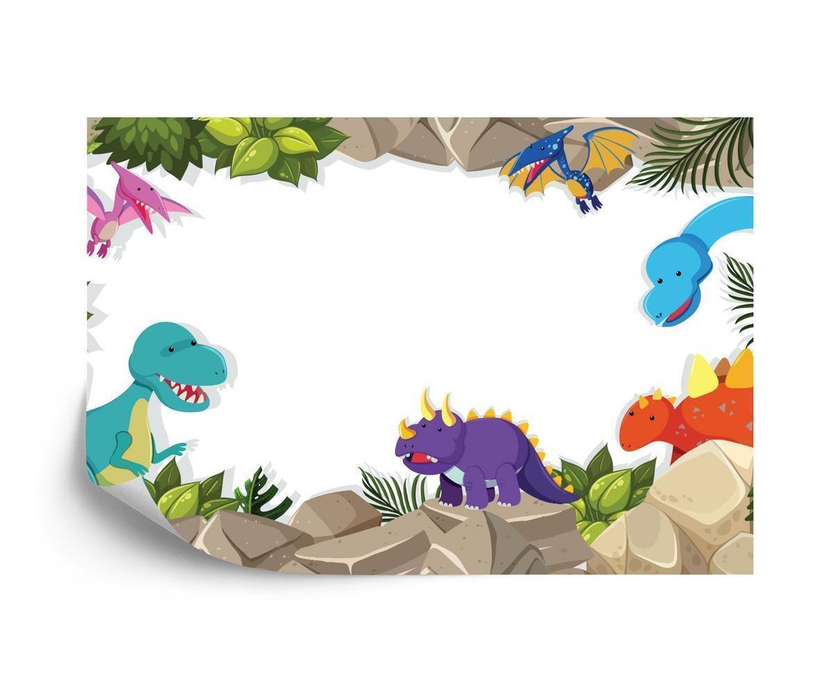 Fototapete Dinosaurier Auf Den Felsen