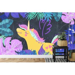 Fototapete Ula La Unicornio Nachtwald