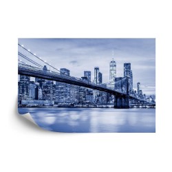 Fototapete Brooklyn Bridge Nyc In Blau