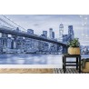 Fototapete Brooklyn Bridge Nyc In Blau