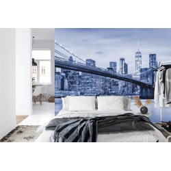 Fototapete Brooklyn Bridge Nyc In Blau