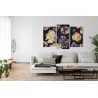 Mehrteiliges Bild Ein Bunter Blumenstrauß Im Vintage-Stil