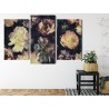 Mehrteiliges Bild Ein Bunter Blumenstrauß Im Vintage-Stil