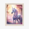 Poster Leuchtendes Einhorn Im Wald