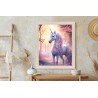 Poster Leuchtendes Einhorn Im Wald