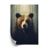 Poster Ein Riesiger Bär In Einem Nebligen Wald
