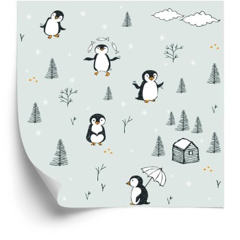 Tapete Für Kinder - Glückliche Pinguine