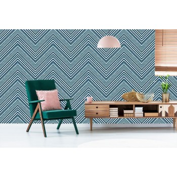 Tapete Geometrisch - Retro-Zickzacke