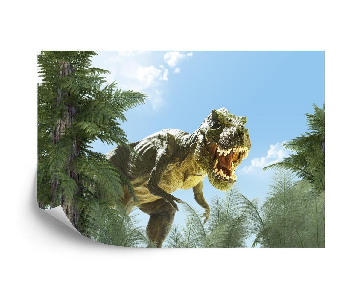 Fototapete Großer T-Rex-Dinosaurier Und Die Palme