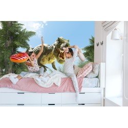 Fototapete Großer T-Rex-Dinosaurier Und Die Palme