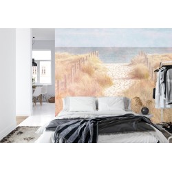 Fototapete Lass Uns Zum Beach Faded Vintage Gehen