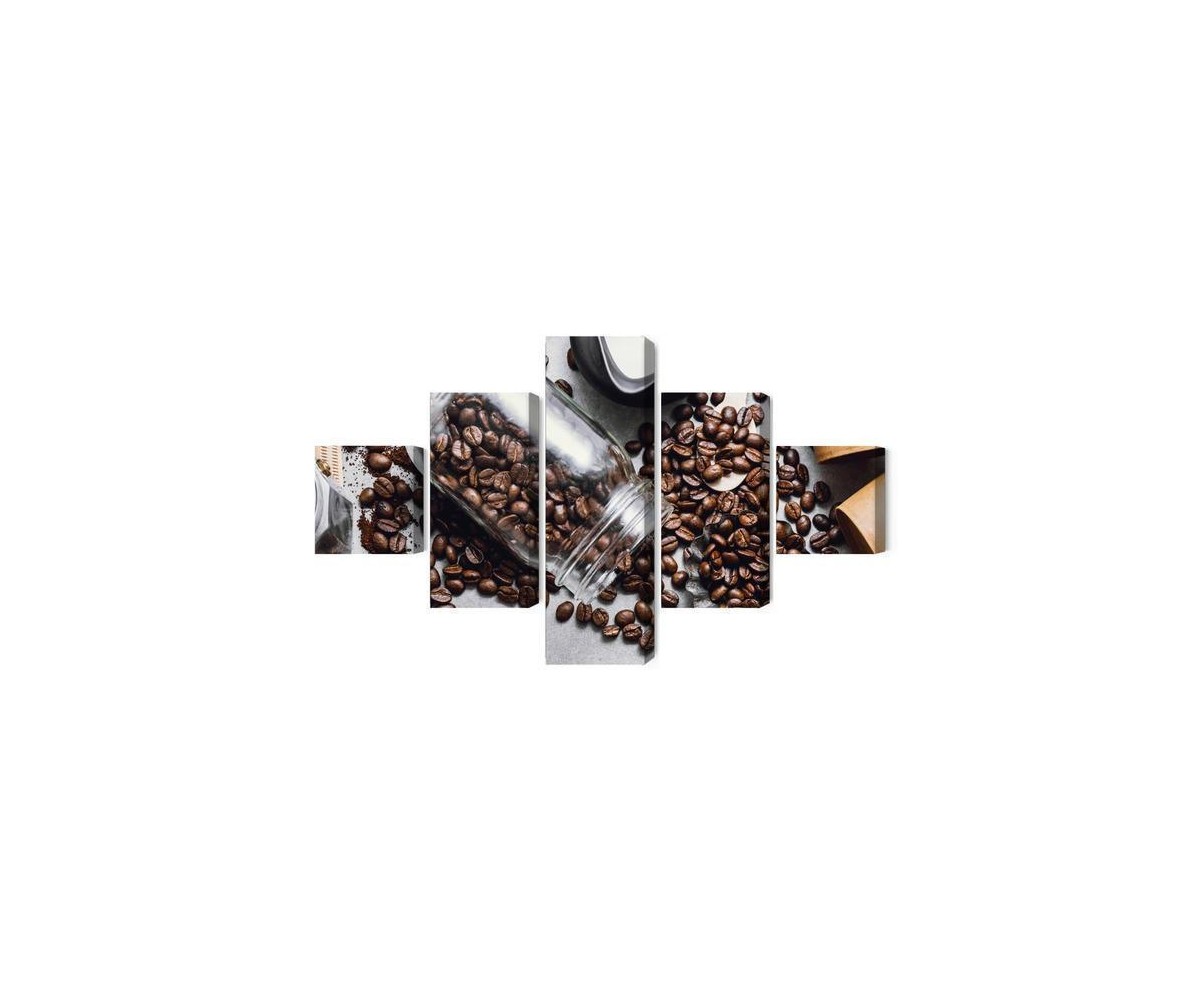 Mehrteiliges Bild Zutaten Für Die Kaffeezubereitung