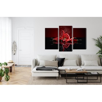 Mehrteiliges Bild Rote Chilischoten