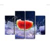 Mehrteiliges Bild Wassermelone Auf Eis
