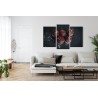 Mehrteiliges Bild Schokoladenmuffins Mit Rosen