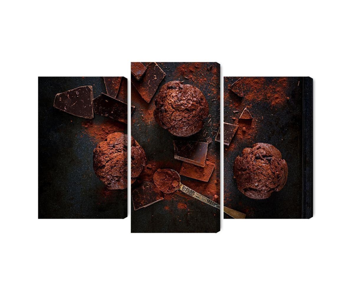 Mehrteiliges Bild Schokoladenmuffins