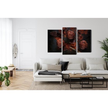 Mehrteiliges Bild Schokoladenmuffins