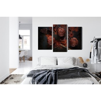 Mehrteiliges Bild Schokoladenmuffins