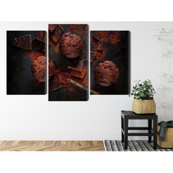 Mehrteiliges Bild Schokoladenmuffins