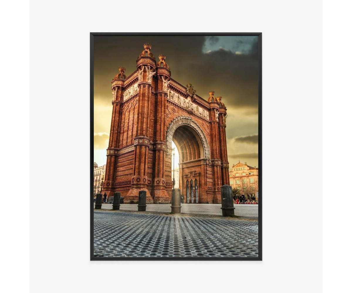 Poster Berühmtes Gebäude Arc De Triomphe In Barcelona