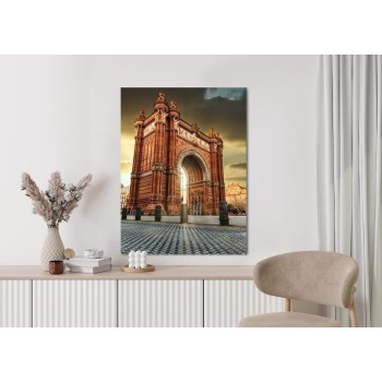 Poster Berühmtes Gebäude Arc De Triomphe In Barcelona