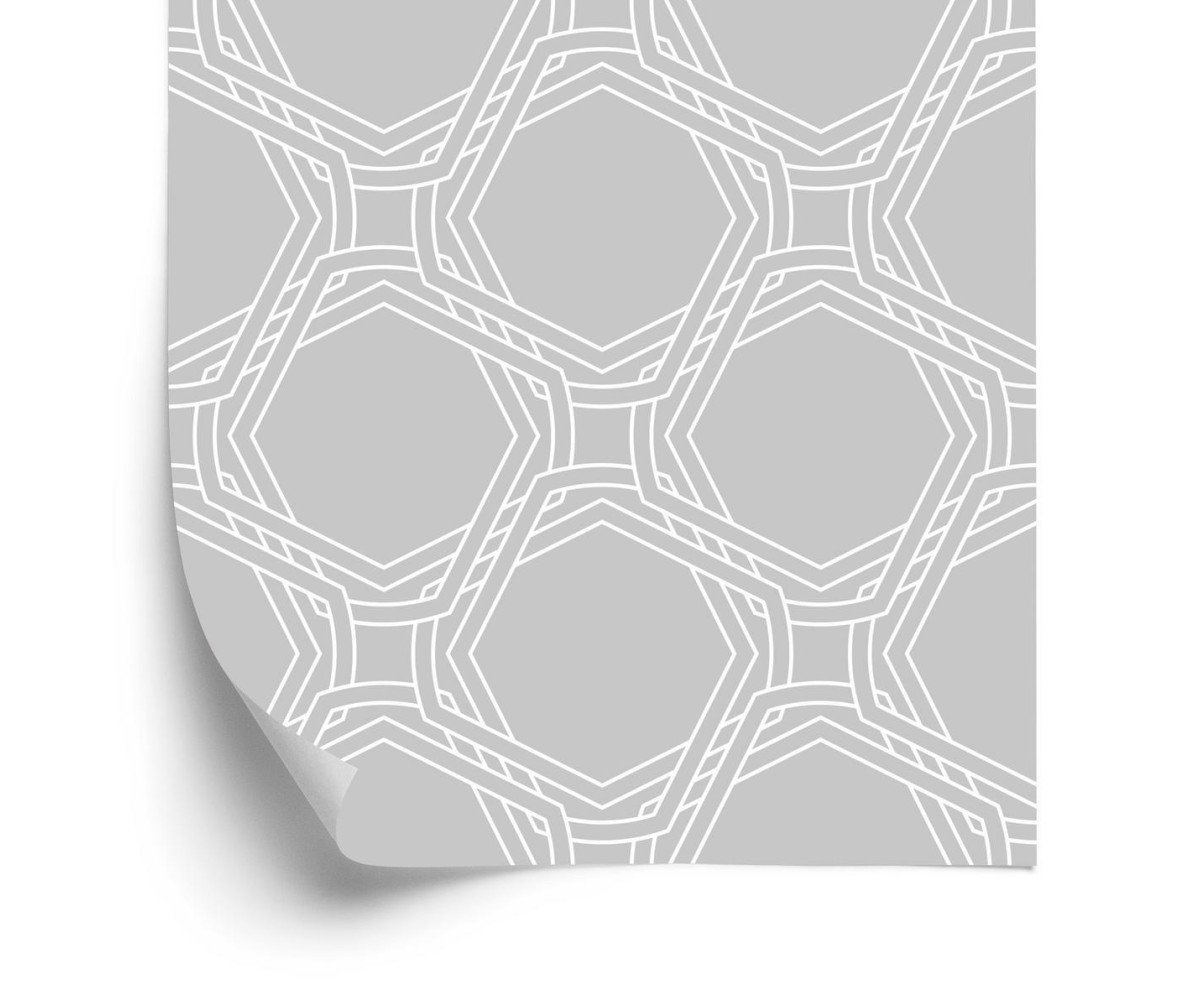 Tapete Geometrische Abstraktion In Grautönen