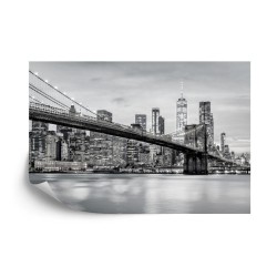 Fototapete Brooklyn Bridge Nyc In Schwarz-Weiß